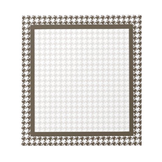Brown Combination Houndstooth van Shirley Taylor Notitieblok (Voorkant)