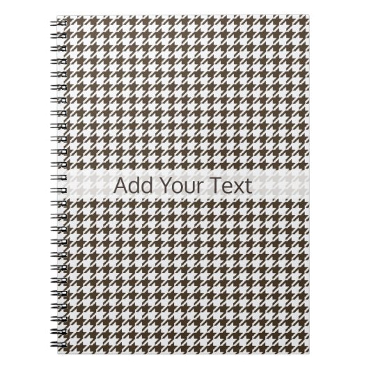 Brown Combination Houndstooth van Shirley Taylor Notitieboek (Voorkant)