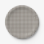 Brown Combination Houndstooth van Shirley Taylor Papieren Bordje (Voorkant)