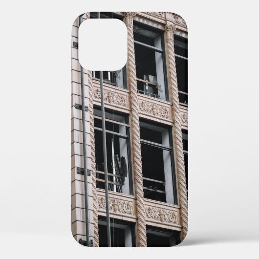BROWN CONCRETE BOUWING MET GLASS-VENSTERS Case-Mate iPhone CASE (Achterkant)