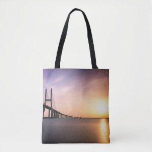 BROWN CONCRETE BRIDGE TIJDENS DAGEN TOTE BAG