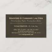 Brown Corporate Lawyer Visitekaartje (Voorkant)