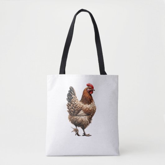Brown Country Chicken Boerderij Barnyard Kitchen Tote Bag (Voorkant)