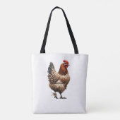 Brown Country Chicken Boerderij Barnyard Kitchen Tote Bag (Achterkant)