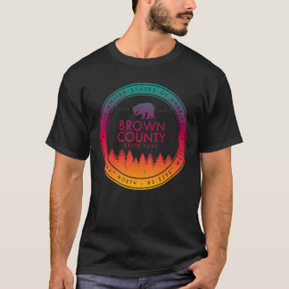 Brown Country Park Indiana Emblem Gradiënt T-shirt