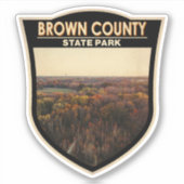 Brown County State Park Indiana Badge Sticker (Voorkant)