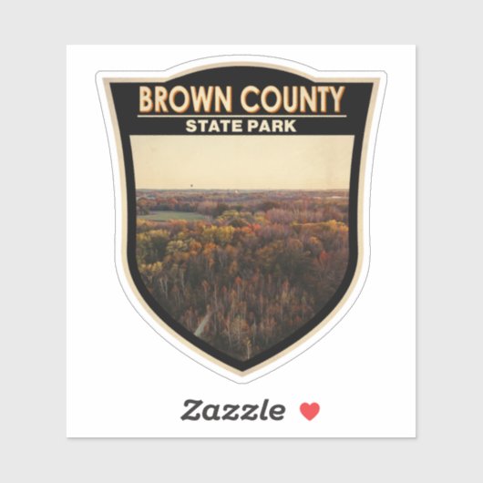 Brown County State Park Indiana Badge Sticker (Vel)