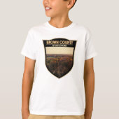 Brown County State Park Indiana Badge T-shirt (Voorkant)