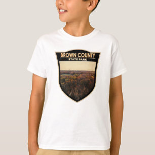 Brown County State Park Indiana Badge T-shirt