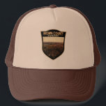 Brown County State Park Indiana Badge Trucker Pet<br><div class="desc">Het natuurpark van de provincie Brown in een badge-stijl ontwerp. Het park is verreweg het grootste van de 24 staatsparken in Indiana,  en bezet 15.776 hectare — waardoor het een van de grotere staatsparken in de Verenigde Staten is.</div>