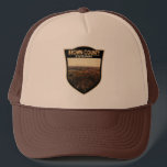 Brown County State Park Indiana Badge Trucker Pet<br><div class="desc">Het natuurpark van de provincie Brown in een badge-stijl ontwerp. Het park is verreweg het grootste van de 24 staatsparken in Indiana,  en bezet 15.776 hectare — waardoor het een van de grotere staatsparken in de Verenigde Staten is.</div>