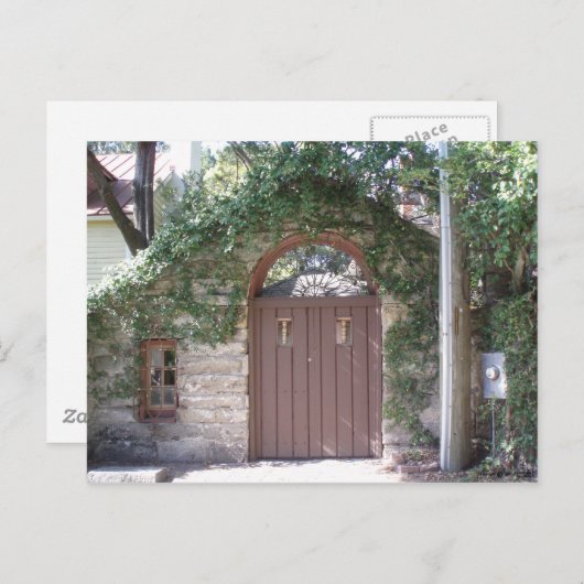 BROWN COURTYARD DEUR BRIEFKAART (Voorkant / Achterkant)