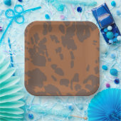 Brown Cow Print Paper Plates Papieren Bordje (Feest)