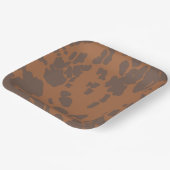 Brown Cow Print Paper Plates Papieren Bordje (Gebogen)