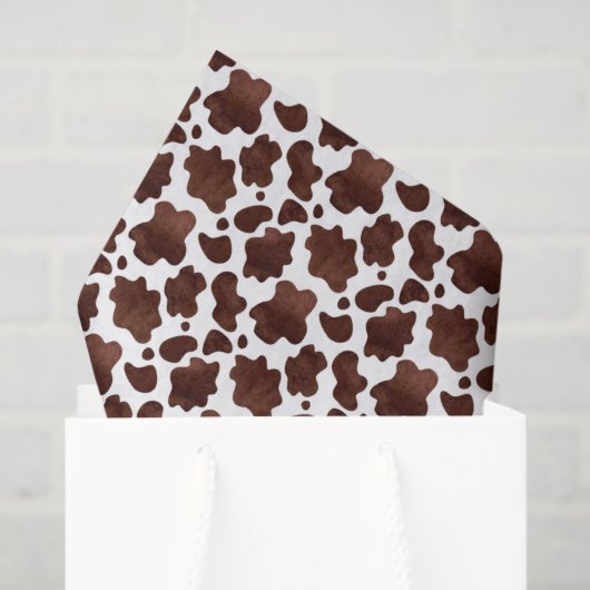 Brown Cow Print Tissue Paper Tissuepapier (Cadeauzakje)