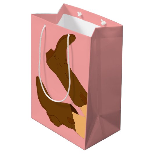 Brown Cowboy Boots Medium Cadeauzakje (Achterkant Gekanteld)