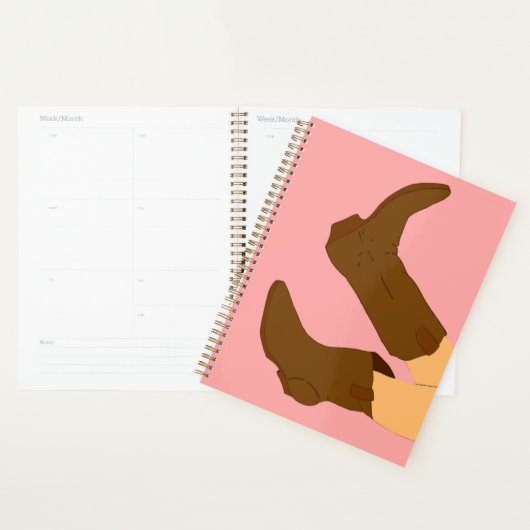 Brown Cowboy Boots Planner (Display)