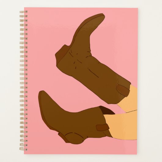 Brown Cowboy Boots Planner (Voorkant)