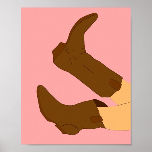 Brown Cowboy Boots Poster (Voorkant)