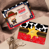 Brown Cowboy Western Oude West Birthday Kaart