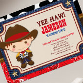 Brown Cowboy Western Oude West Birthday Kaart