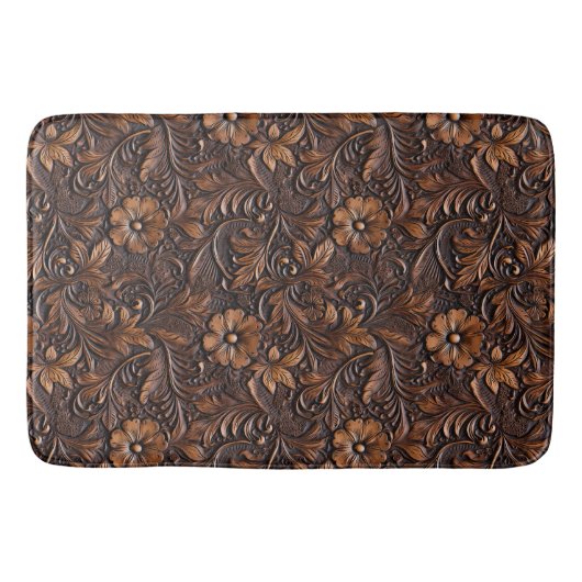 Brown Cowgirl Floral Badmat (Voorkant)
