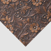 Brown Cowgirl Floral Tissuepapier (Detail)