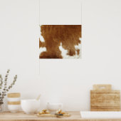 Brown Cowhide Print Poster (Keuken)