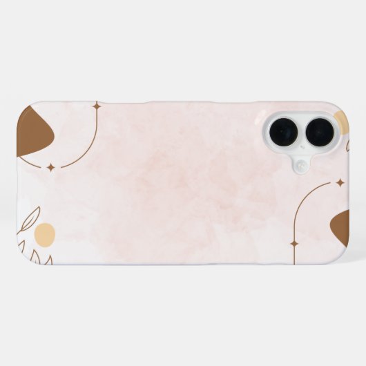 Brown Cream Aesthetic Floral Linktree  | iPhone Hoesje (Achterkant horizontaal)