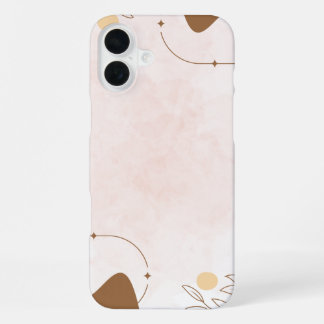 Brown Cream Aesthetic Floral Linktree  | iPhone 16 Plus Hoesje