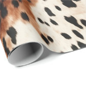 Brown Cream Animal Koeienhuid Cadeaupapier (Rol Hoek)