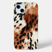 Brown Cream Animal Koeienhuid Case-Mate iPhone Case (Achterkant)