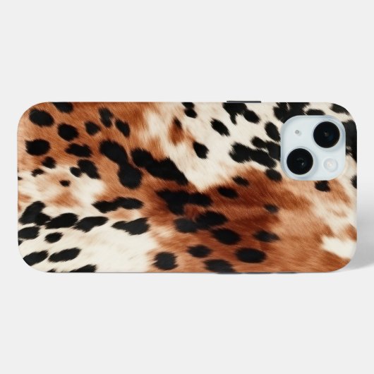 Brown Cream Animal Koeienhuid Case-Mate iPhone Case (Achterkant (horizontaal))