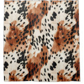 Brown Cream Animal Koeienhuid Douchegordijn (Voorkant)