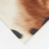 Brown Cream Animal Koeienhuid Fleece Deken (Hoek)