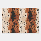 Brown Cream Animal Koeienhuid Inpakpapier Vel (Voorkant 3)