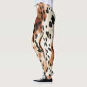 Brown Cream Animal Koeienhuid Leggings (Links)