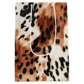 Brown Cream Animal Koeienhuid Medium Cadeauzakje (Achterkant)