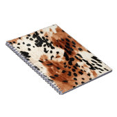 Brown Cream Animal Koeienhuid Notitieboek (Rechterzijde)