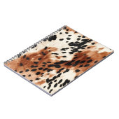 Brown Cream Animal Koeienhuid Notitieboek (Linkerzijde)