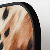 Brown Cream Animal Koeienhuid Pickleball Paddle (Links Detail)