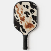 Brown Cream Animal Koeienhuid Pickleball Paddle (Achterkant)