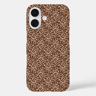 Brown Cream Beige Abstract Pattern iPhone 16 Hoesje