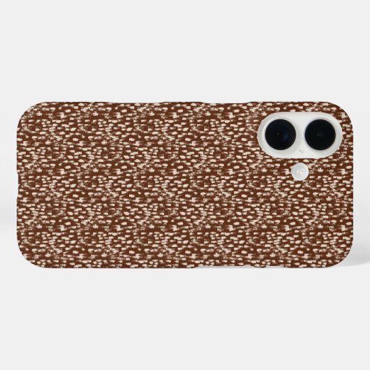 Brown Cream Beige Abstract Pattern Case-Mate iPhone Case (Achterkant (horizontaal))