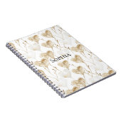 Brown Cream Boho Hearts Notitieboek (Rechterzijde)