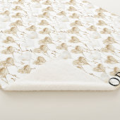 Brown Cream Boho Hearts Sherpa Deken (3/4)