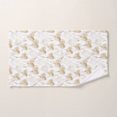 Brown Cream Boho Hearts Vrijgezellenfeest Bad Handdoek (Handdoek)