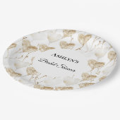 Brown Cream Boho Hearts Vrijgezellenfeest Papieren Bordje (Gekanteld)