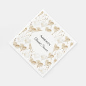 Brown Cream Boho Hearts Vrijgezellenfeest Servet (Hoek)