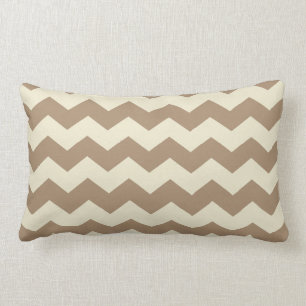 Brown & Cream Chevron Pattern Pillow Kussen
